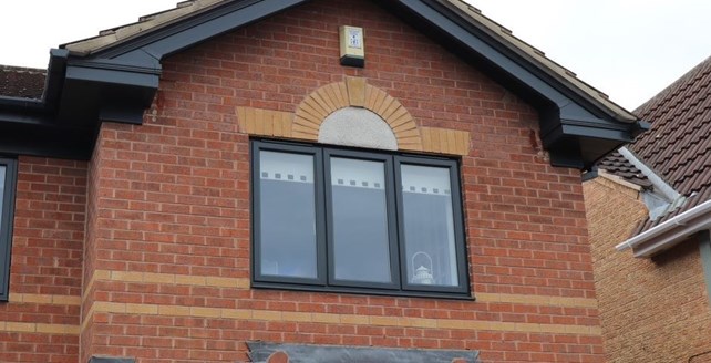 final result - protective tape on windows